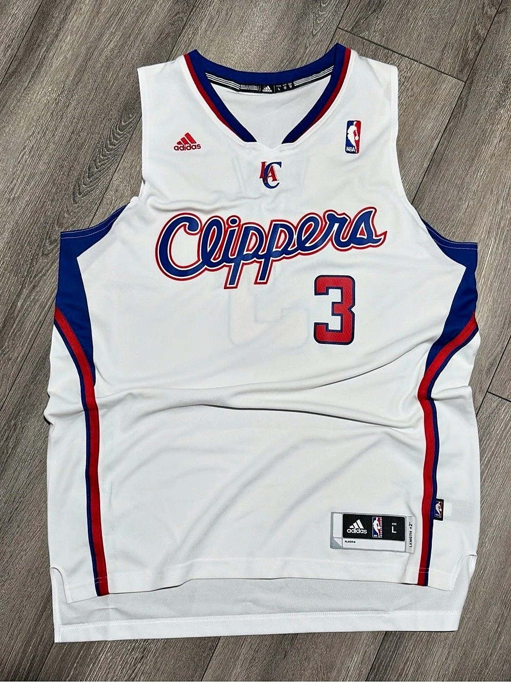 adidas Chris Paul Los Angeles Clippers #3 jersey NBA Jersey White Size Large